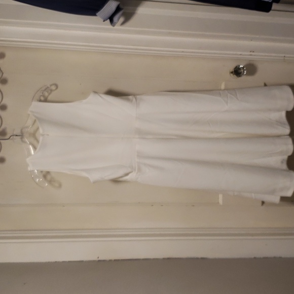 Dress the Population Catalina Crepe White Cocktail Fit and Flare Dress Xlarge - Picture 6 of 11